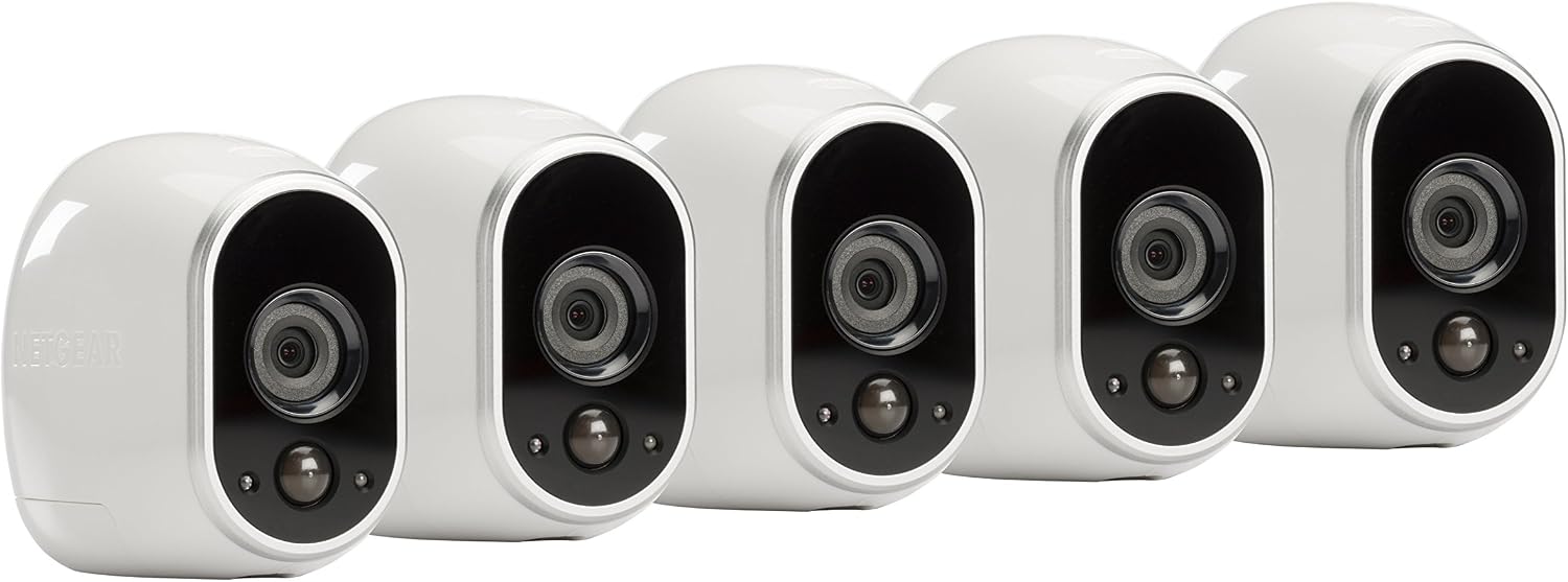 Arlo - Wireless Home Security Camera System with Motion Detection | Night vision, Indoor/Outdoor, HD Video, Wall Mount | Cloud Storage Included | 5 camera kit (VMS3530)