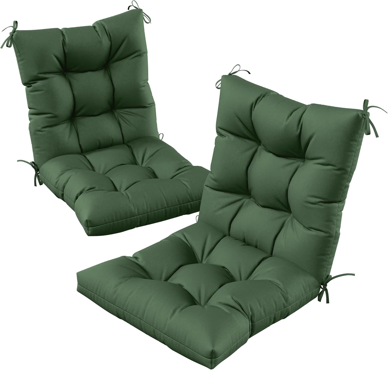 Patio Seat&Back Chair Cushions for Outdoor Furniture，Comfortable Cushions for Rocking/Dining/Lawn Chair-Set of 2