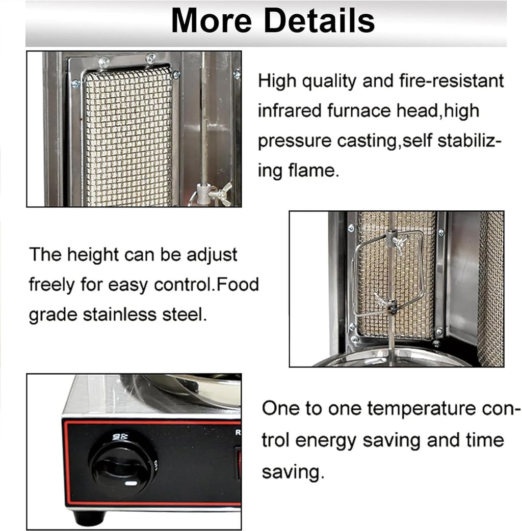 Barbecue Grill, Automatic Gas Electric Barbecue Grill, Vertical Barbecue Grill, Stainless Steel Cooking Tools, Barbecue Cooker Machine
