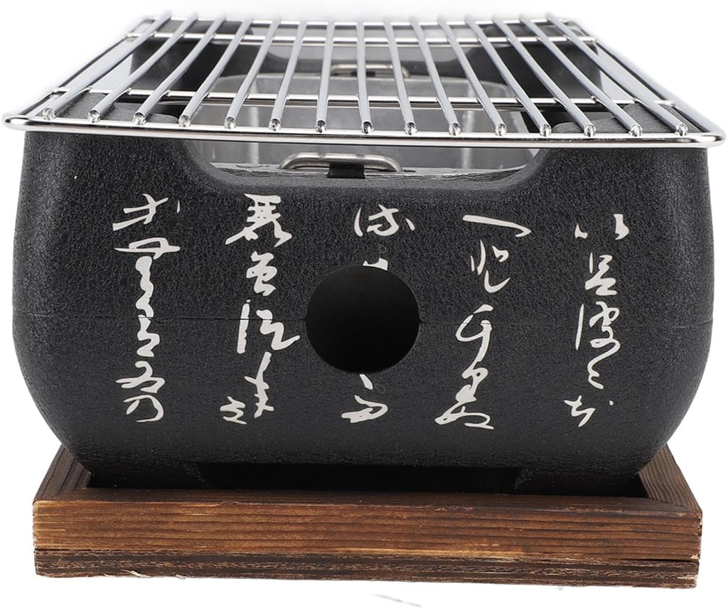 Japanese Grill, Japanese BBQ Grill Food Charcoal Stove Quick Heating Aluminium Alloy Wire Base for Camping Style BBQ (XL)