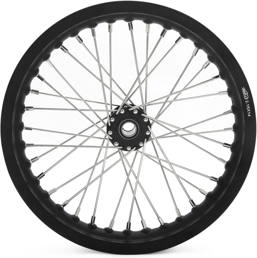 TOFR 14' x 2.15' Front Spoke Wheel Rim Hub for Sur-Ron Light Bee X LBX for Segway X160 X260 for Talaria Sting Talaria XXX for Apollo RFN for Beta Explorer