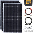 450 Watt 12Volt Solar Panel Kit 3X150W Monocrystalline Module 40A Charge Controller for RV, Boats, Trailer, Camper,Off-Grid System(450W Solar kit)