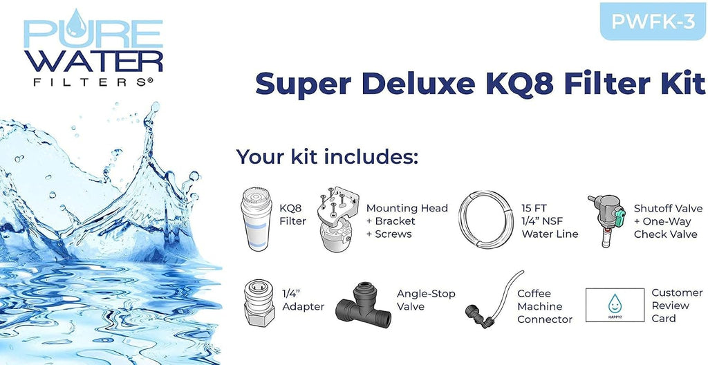 PureWater Filters Direct Water Line Plumb and Filter Kit with Keurig K2550 Plumbed Single Serve Commercial Coffee Maker and Tea Brewer
