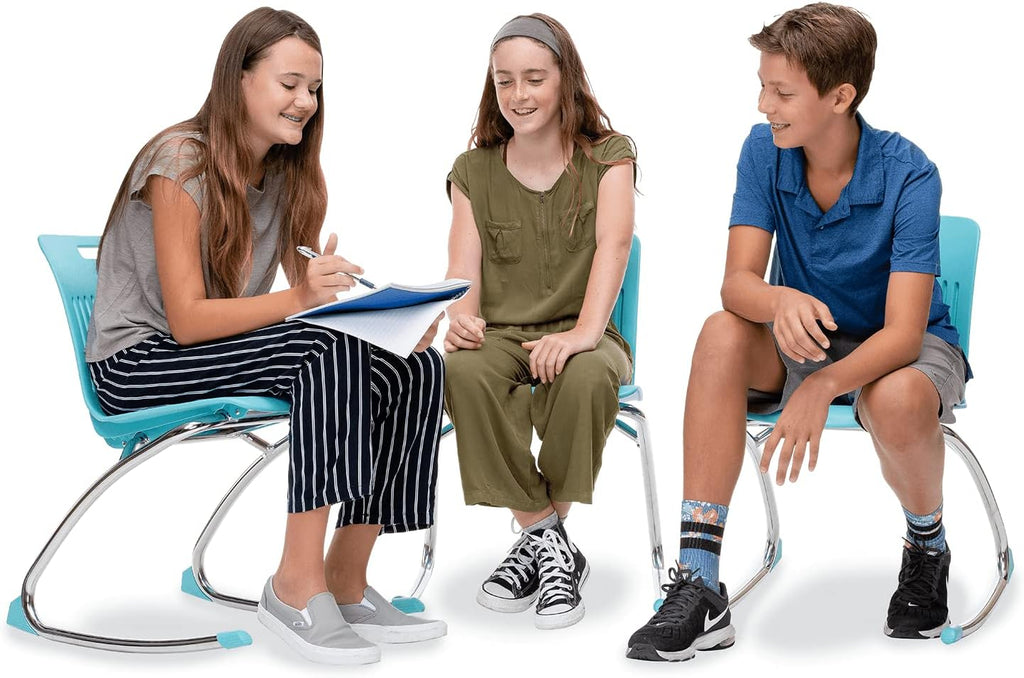 Virco ANROCK18 School Rocking Chair (2 Chairs) Analogy Rocker Series 18' Seat Height for Students 5th Grade - Adult, Appropriate for Libraries, Break Rooms and Reading Nooks - Navy