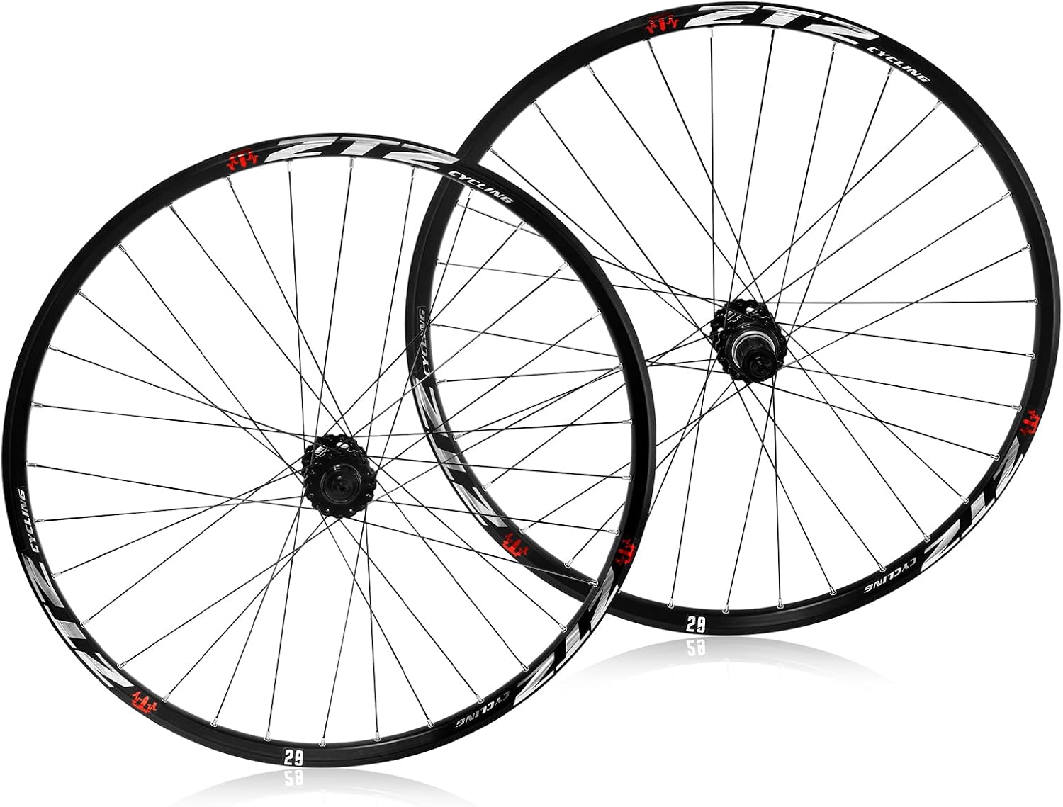 26'/27.5'/29' Mountain Bike Wheelset，Ultralight Aluminum Alloy Rim 32H High Strength Bike Wheels， Quick Release Disc Brake MTB Wheel Set， Compatible 7-12 Speed Cassette
