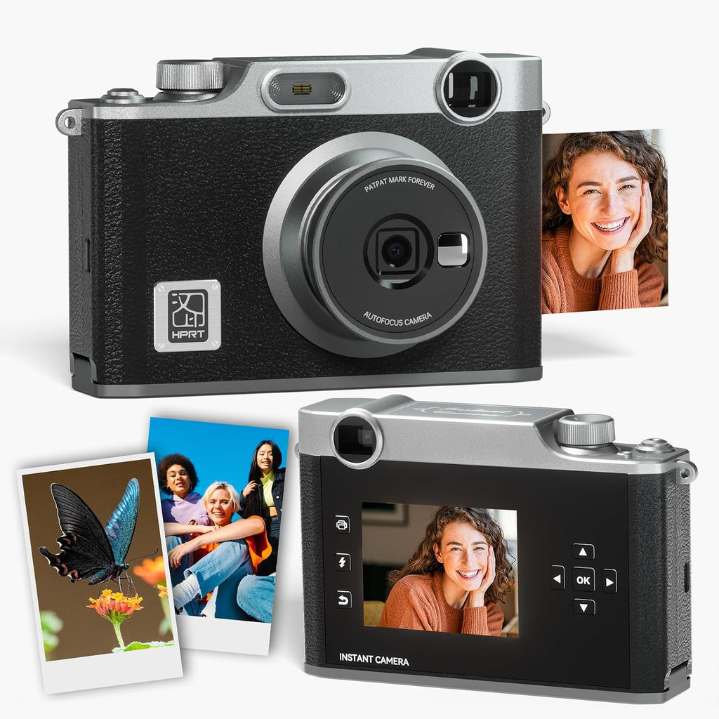 iDPRT Z3 Hanin Instant Film Camera, Full-Color Instant Print Digital Cameras Portable Photo Printer + 10 Instant Film, Gift for Birthday, Christmas, Holiday