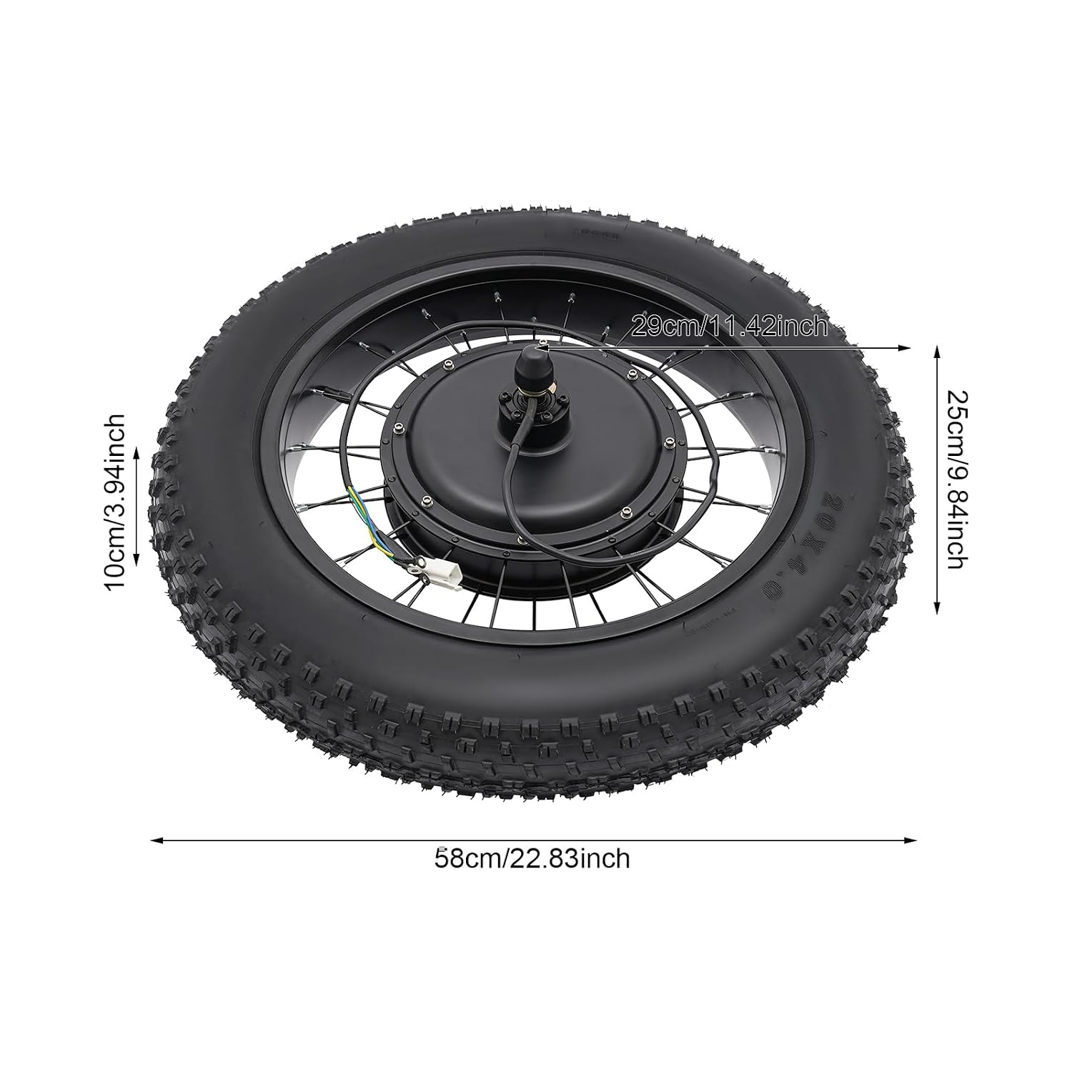1500W Electric Bike Conversion Kit, 48V 20' Fat Tire Rear Wheel E-Bike Conversion Kit, 7-Speed Adjustable Ebike Hub Motor Bicycle Conversion Kit with LCD Display/Thumb Control/PAS Sensor
