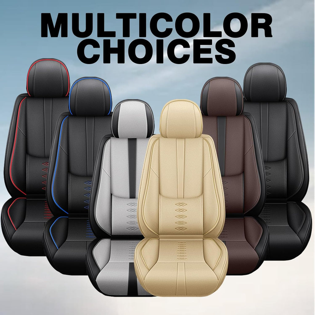 Car Seat Covers 5 Seats Fit for Mazda CX-90 2024 2025,Waterproof Leather Seat Covers,Airbag Compatible,Car Seat Protectors Interior Sets(Full Set,Beige)