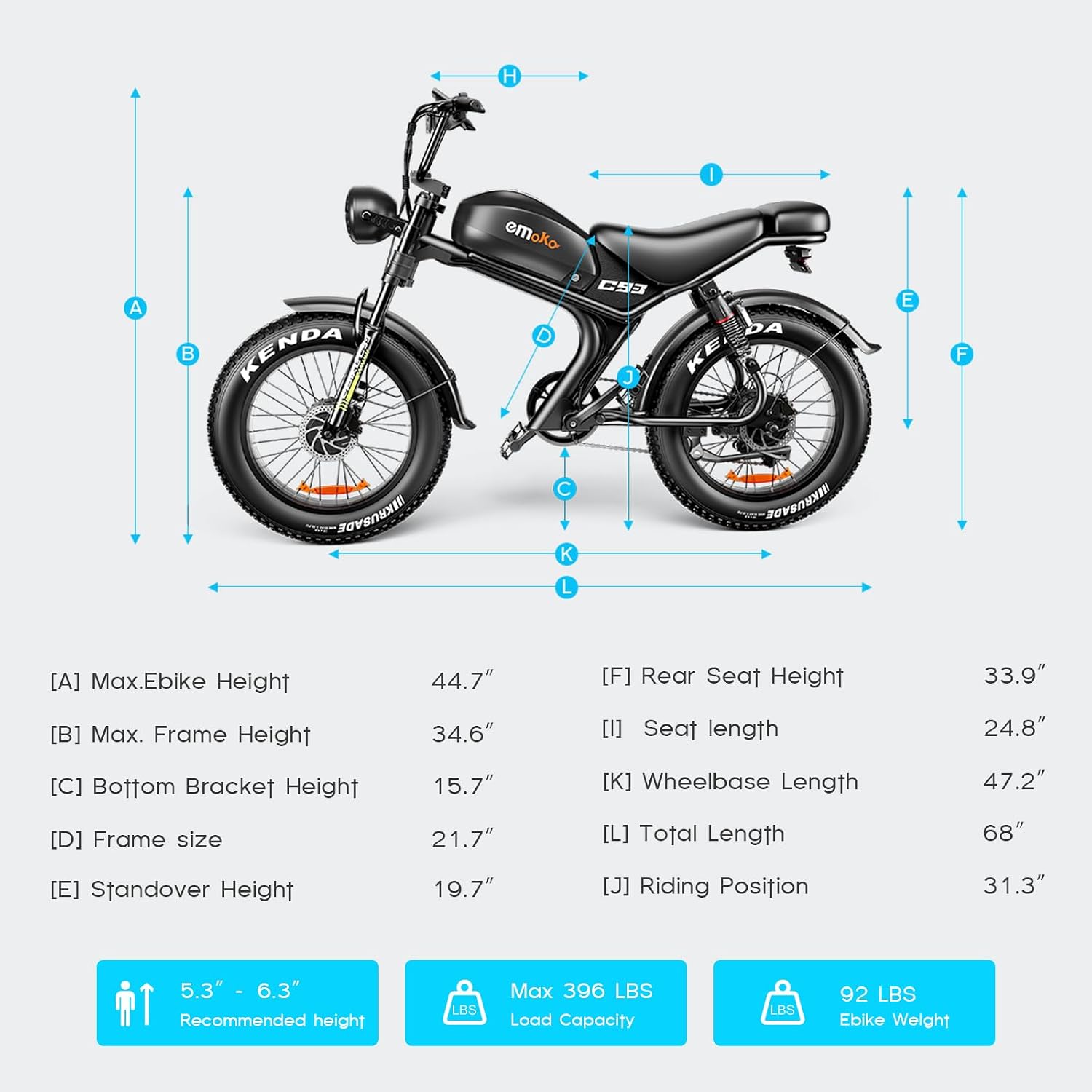 Electric Bike for Adults, Peak 1500W/3000W Ebike, Up to 32-35MPH & 100/110Miles Long Range, 48V 20Ah/23Ah Removable Battery，20'' Fat Tire Mountain Electric Bicycle, 7-Speed with Full Suspension