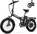 Foldable Electric Bike for Adults, 48V 20Ah Removable Lithium Battery up to 80Miles, 20' Fat Tire 1000W Peak Motor Dirt Ebike Adult Electric Bicycle for Commute Beach Mountain E Bike