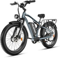 3000W Dual Motor Electric Bike for Adults, 26' Fat Tire Ebike, 32MPH, 52V 25Ah Battery, 80 Miles Range, Full Suspension All Terrain Off Road Electric Bicycle, Hydraulic Brakes, Snow Sand Mountain