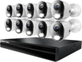 Night Owl Power Over Ethernet 24 Channel NVR Video Home Security Camera System with (10) Wired IP 4K HD Indoor/Outdoor Deterrence Bullet Cameras and 4TB Hard Drive (10 Camera Bullet)