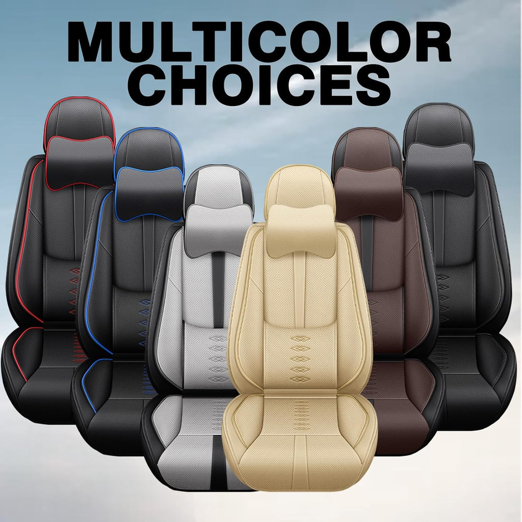 Car Seat Covers 5 Seats Fit for Mazda CX-90 2024 2025,Waterproof Leather Seat Covers,Airbag Compatible,Car Seat Protectors Interior Sets(5PCS with Pillows,Black)