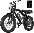 HiKeep Electric Bike for Adults - 20 x 4 Inch Fat Tire Ebike, 750W/Peak 1500W Motor Ebike, 48V15.6AH, 4 Riding Modes Electric Dirt Bike, 7 Speed Electric Motorcycle, Safety Tested to UL 2849