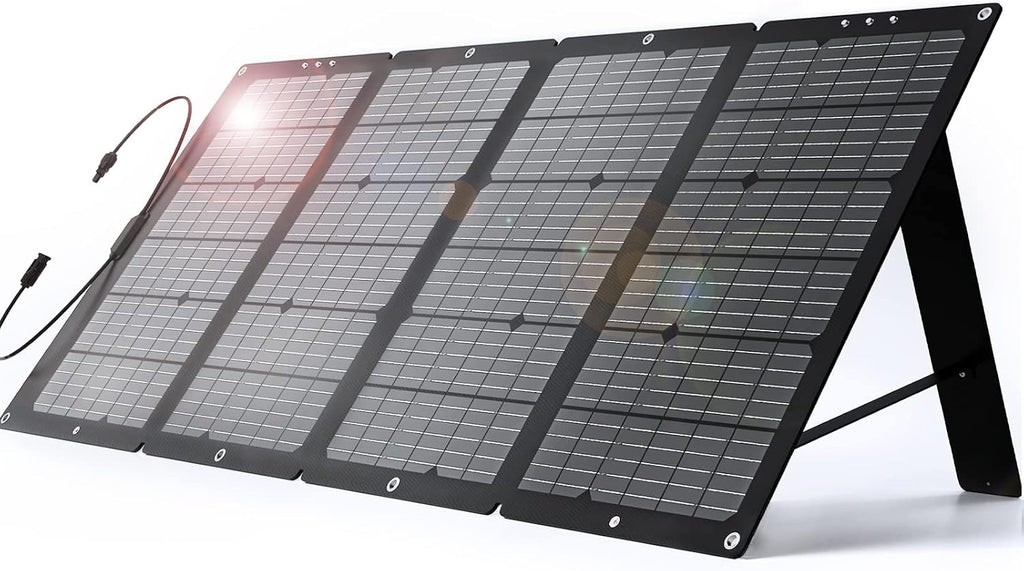 120W Portable Solar Panel, High 22% Efficiency ETFE Foldable Solar Panel Charger with Carry Case, IP65 Waterproof, MC4 Output for Power Station RV Camping Off Grid