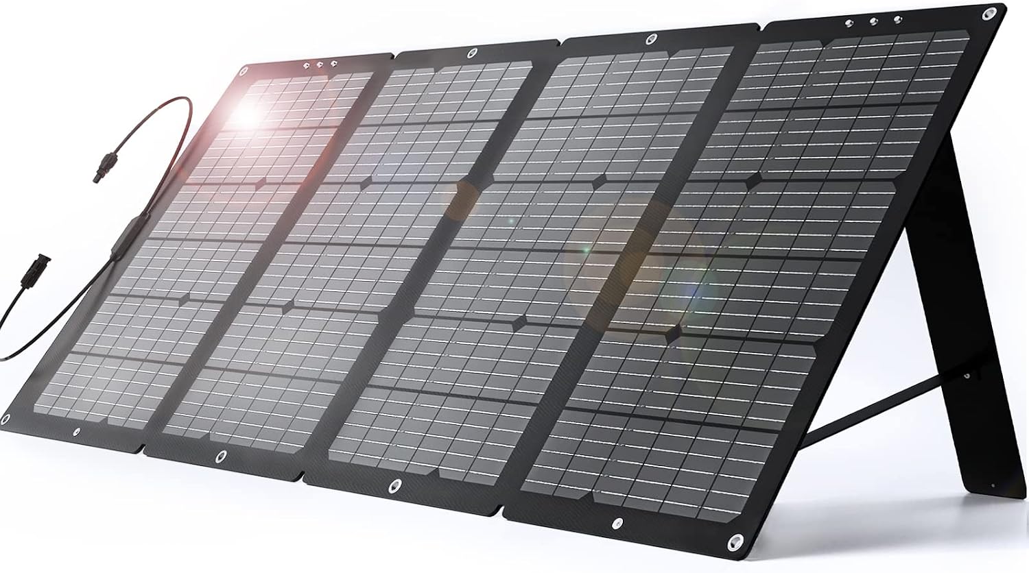 120W Portable Solar Panel, High 22% Efficiency ETFE Foldable Solar Panel Charger with Carry Case, IP65 Waterproof, MC4 Output for Power Station RV Camping Off Grid