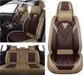 Car Seat Covers for BMW X5 2001-2026, Waterproof Nappa Leather Full Set Seat Cover with Headrests, Anti-Slip and Comfortable Automotive Seat Protector&Accessories(Brown Coffee)