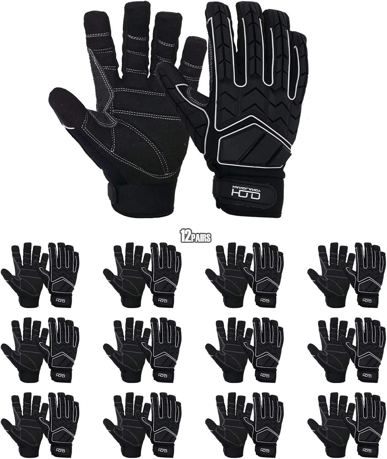 HANDLANDY Anti Vibration Gloves, SBR Padding, TPR Protector, Mechanic Work Gloves