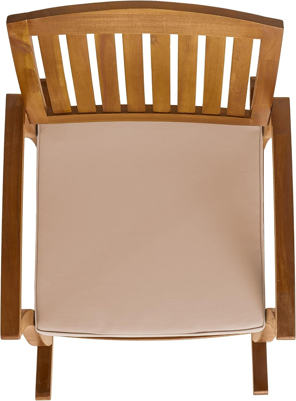 Christopher Knight Home Selma Acacia Rocking Chairs with Cushions, 2-Pcs Set, Teak Finish