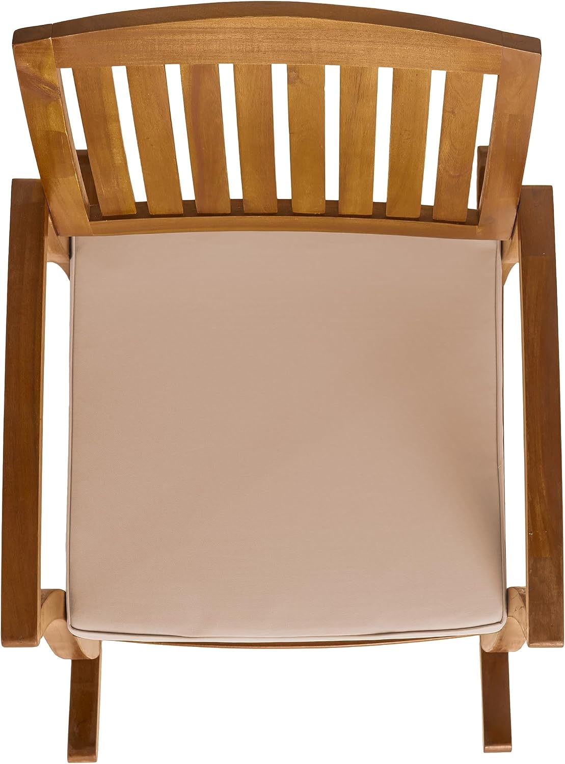 Christopher Knight Home Selma Acacia Rocking Chairs with Cushions, 2-Pcs Set, Teak Finish