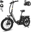 Wildeway Folding Electric Bike for Adults with 32Ah Battery Long Range 750W Motor 28MPH, 20'x 3.0'Fat Tire Foldable EBike, Urban City Commuter Men Women Bicycle 7 Speed Gear