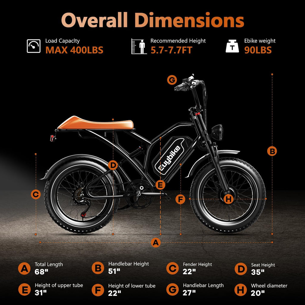 3000W/2000W Dual Motor/Single Motor Electric Bike for Adults, 48V 30AH/25AH Removable Battery Moped Style EBike, 30+MPH & 100 Miles 20' Fat Tires Electric Dirt Bike, Hydraulic Suspension Torque Sensor