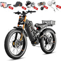 eAhora Romeo Pro 3 [2026] Peak 5600W Electric Bike for Adults 50Mph, 60V 80Ah Battery 250 Miles,Long Range Dual Motors Ebike,26'*4.0 Fat Tire Full Suspension