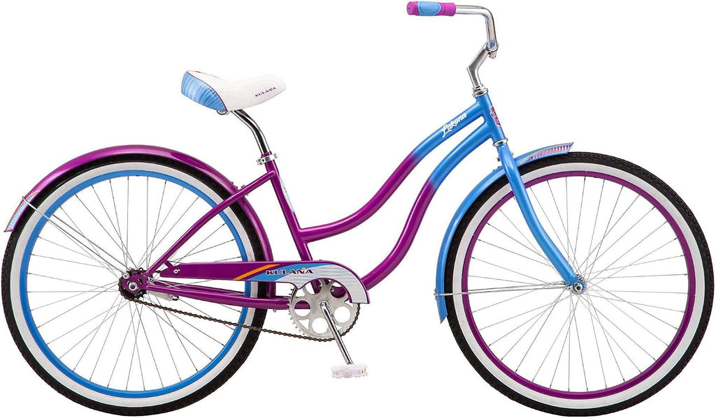 Kulana Lakona Shore, Tide or Wave Cruiser Bike, 20, 24 or 26 Inch Bike for Adults and Youth, 7 or Single Speed Beach Cruiser Bicycle, Rear Coaster Brake, Extra Wide, Cushioned Seat, Fenders