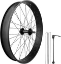 WEEROCK 20/26 x 4.0 Inch Bike Front Rear Wheelset, 4.0' Wide Aluminium Alloy Wheelset with Quick Release, Compatible with Disc Brake, Threaded Freewheel for 20'/26' Snow Bicycle, Fat Tire Bicycles