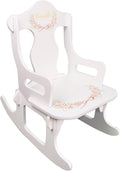 My Bambino Personalized Wooden Rocking Chair for Kids | Child's Blush Floral Rocking Chair | Custom Name Toddler Chair | Baby Shower & Birthday Gift