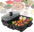 Small Household Electric Hot Pot with Grill, Soup Pot and BBQ Pan, Non-stick Coating, Easy to Clean, For 1-3 People to Enjoy, 1500 W