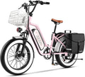 Electric Bike for Adults, 20'x 4' Fat Tire 35MPH Cargo Ebike with Seat, 1450W Peak 2 Seater Commute Bike with 48V 20AH Removable 960WH Battery, 80 Miles Max Range 7-Speed Step-Thru Electric Bicycle