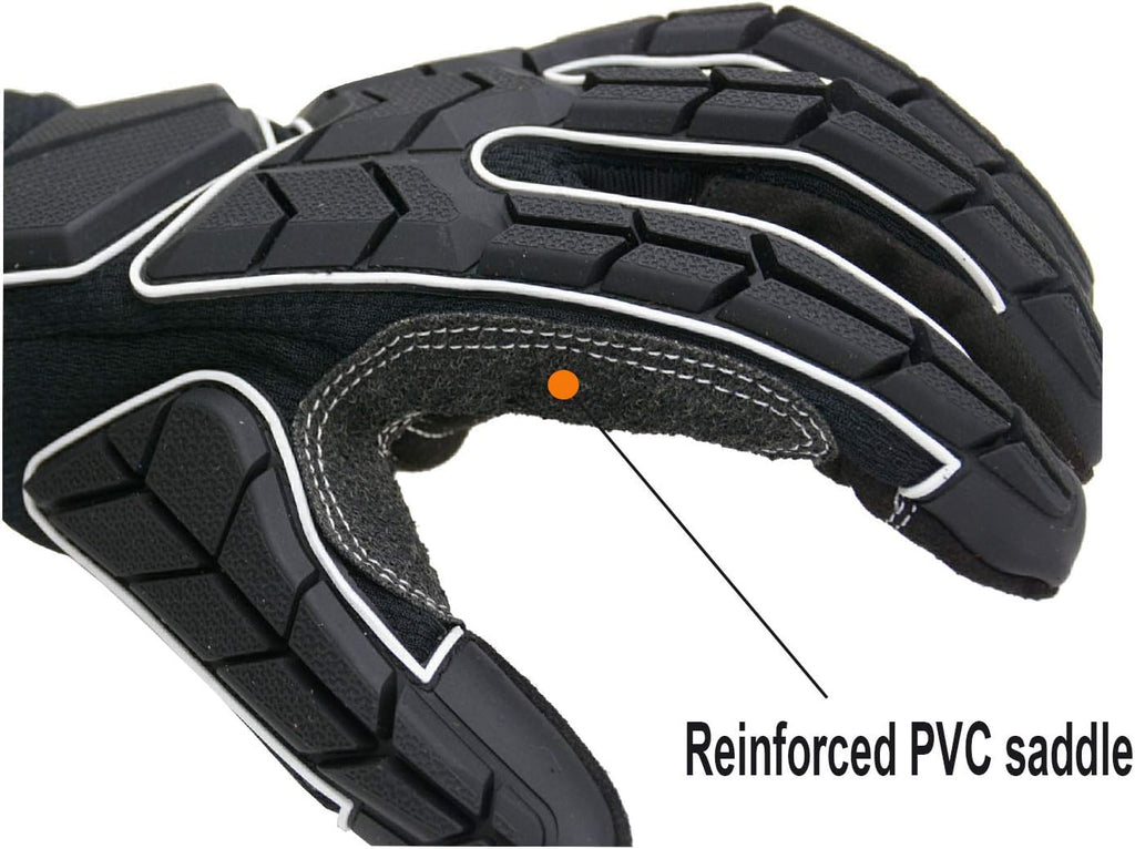 HANDLANDY Anti Vibration Gloves, SBR Padding, TPR Protector, Mechanic Work Gloves