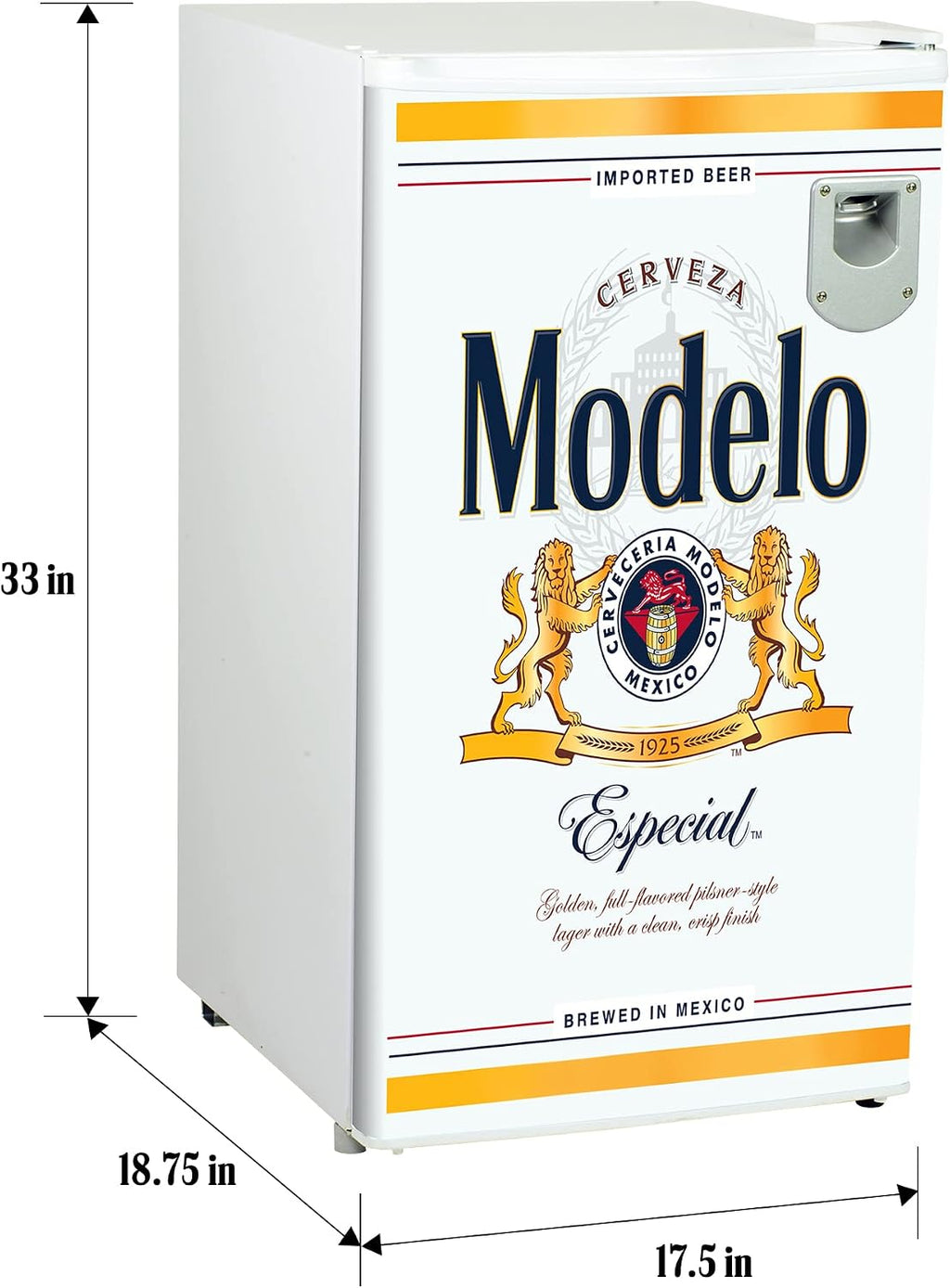 Modelo Refrigerator - Mini Fridge For Kitchen, Bedroom, Office, Dorms, Cuarto, Cool Storage For Wine, Drink, Beverages, Compact Free Standing, Neveras Pequeñpara, 3.2 Cubic Feet Capacity, White