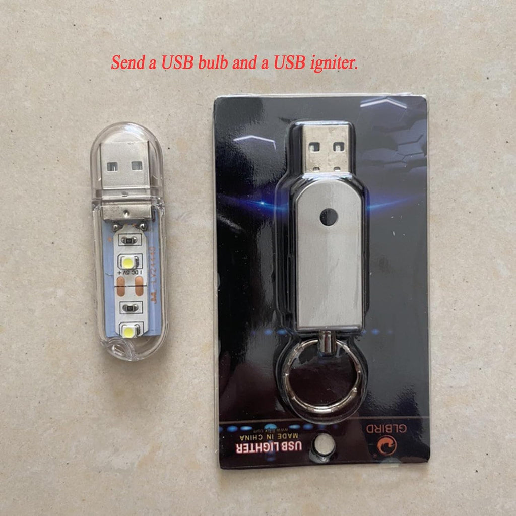 Portable Hand-Crank Generator, 5V/1A Portable Hand Crank Emergency Charger Generator For Phone Charging, Camping, Hiking, Power Outages, Survival(Includes USB Bulb & Igniter)(2pcs)