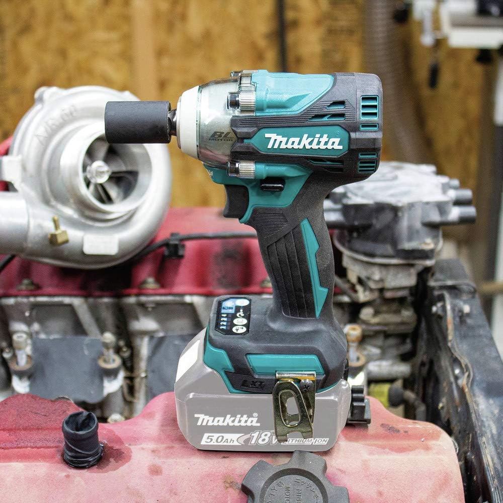 Makita XWT14Z 18V LXT Lithium-Ion Brushless Cordless 4-Speed 1/2' Sq. Drive Impact Wrench w/Friction Ring Anvil, Tool Only