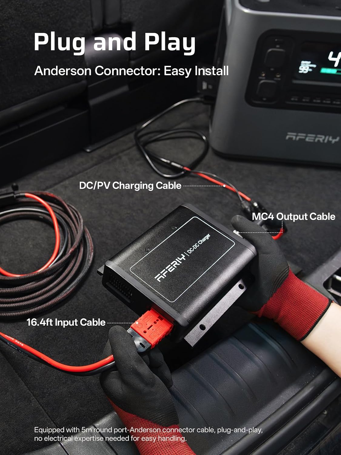 AFERIY P210 Portable Power Station & DC600 Charger (Ships Separately),2048Wh LFP Backup, 580W DC-DC Alternator Charger for Solar Generator, 4Hr Full Charge via Car, Ideal for Car Camping,RV Travel