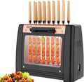 Electric Barbecue Grill and 1200W Smokeless Vertical Grill,360°Automatic Rotating Lamb Skewers Grill, Kebabs,Skewers Roasts,Easy to Clean:Patio,Lawn,Garden