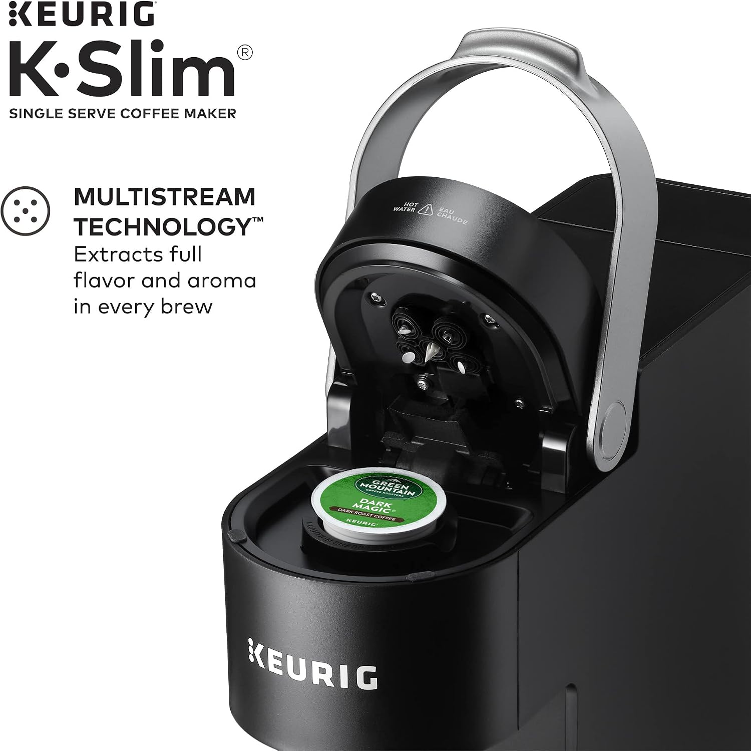 Keurig K- Slim Single Serve K-Cup Pod Coffee Maker, Multistream Technology, Black & Brewer Cleanse Kit For Maintenance Includes Descaling Solution & Rinse Pods