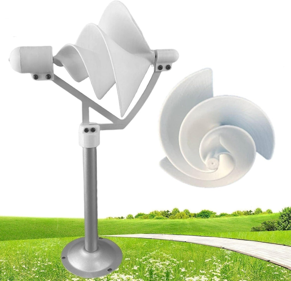 10W Micro Spiral Wind Turbine Generator, High-Efficiency DIY Breeze-Start Helical Generation Model Vertical Axis Wind Turbine Generator Model Permanent Magnet Power Model(5PCs)