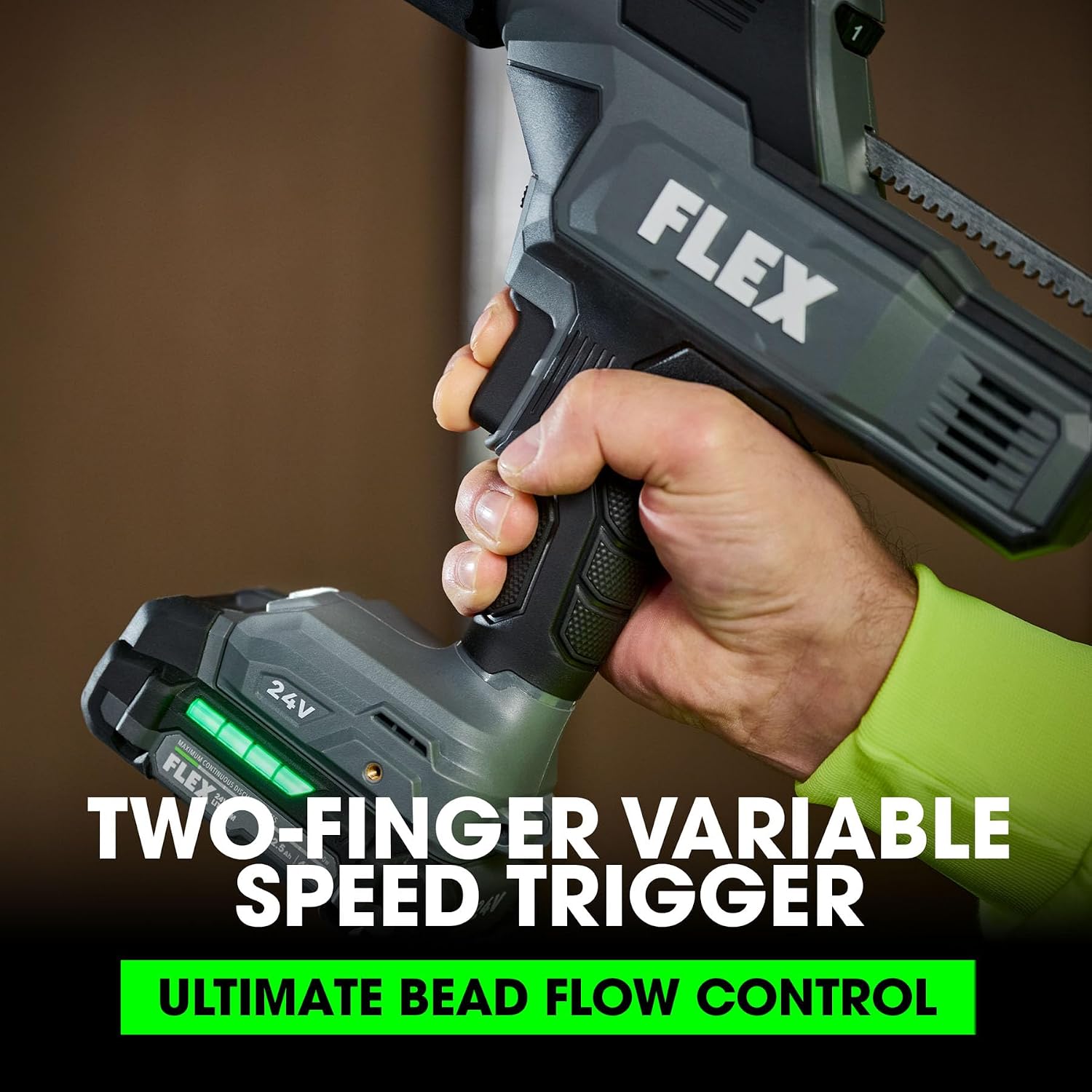 FLEX 24V Cordless 29 oz Caulk & Adhesive Gun, Tool Only - FX6231-Z