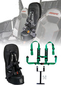 UTVMA RZR 1000 and 900 (2014-2023) Bump Seat with 4-Point Harness | Kids Seat | Jump Seat | All Models (XP, Turbo, Turbo S, High Lifter, Sport, Premium, Ultimate) (Seat with Green Harness)