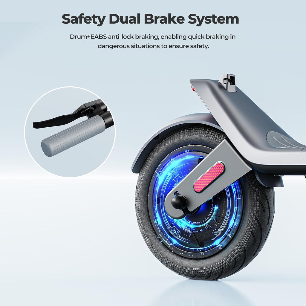 MEGAWHEELS Electric Scooter,Electric Scooter Adults Teens,10in Pneumatic Tires,350/500/600W Motor,19/31 Miles Range,15.5mph E Scooter with Smart APP Control for Commuting, Outdoor, Short Travel Gift