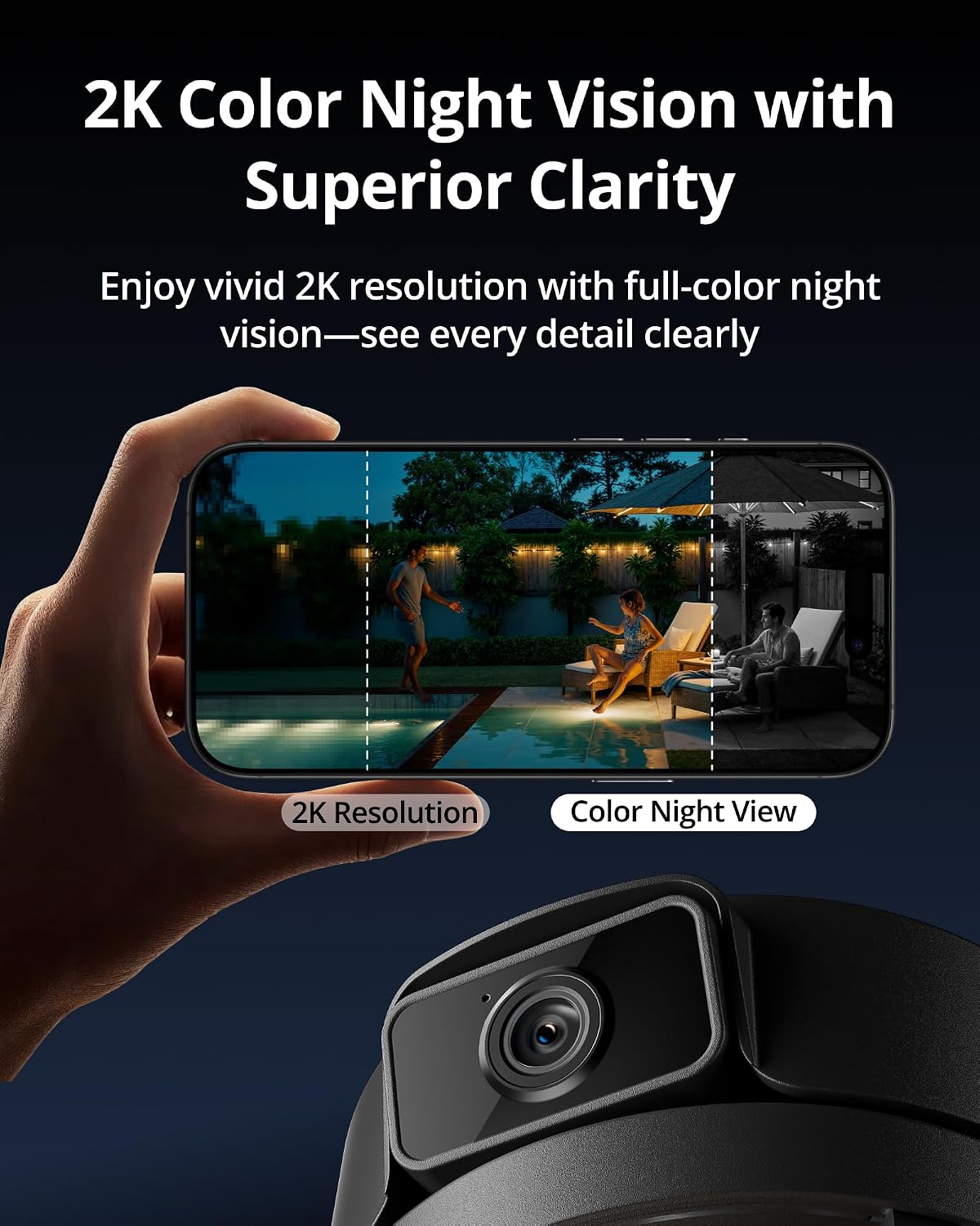 Outdoor Porch Light Security Camera, 2K HD Live View Wi-Fi Human Detection, Pan & Tilt, Two-Way Talk, Cloud/SD Storage, Wall Lantern Sconce Camera for Porch, Garage, Doorway, Works with Alexa