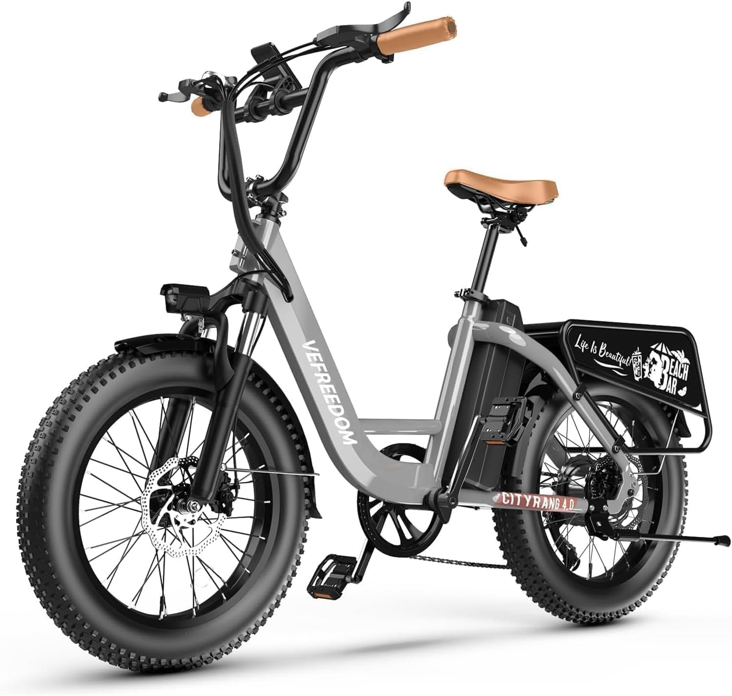 EUY 1500W Peak Electric Bike for Adults, 48V 20Ah Removable Battery Max Range 80Miles & 30MPH Electric Bicycle, 20''×4.0' Fat Tire Ebike,Fast Cargo Ebikes,Commute Mountain E-Bike UL Certified