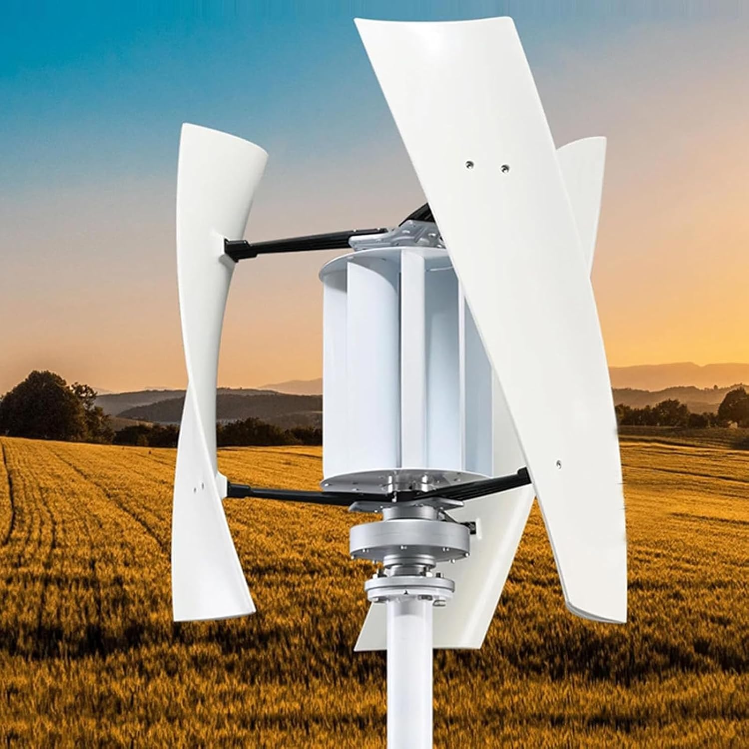 Wind Turbine Generator Kit,3000W Magnetic Levitation Upright Wind Turbine 12V 24V 48V 220V with Waterproof Charge Controller Electricity Producer Equipment for Home RV Roof 12V
