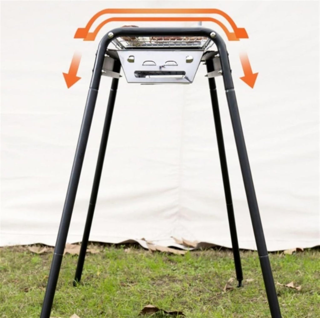 Portable Charcoal Grill Outdoor Barbecue Grill Stainless Steel Folding Charcoal Grill Portable Grill for Camping BBQ Grill for Outdoor