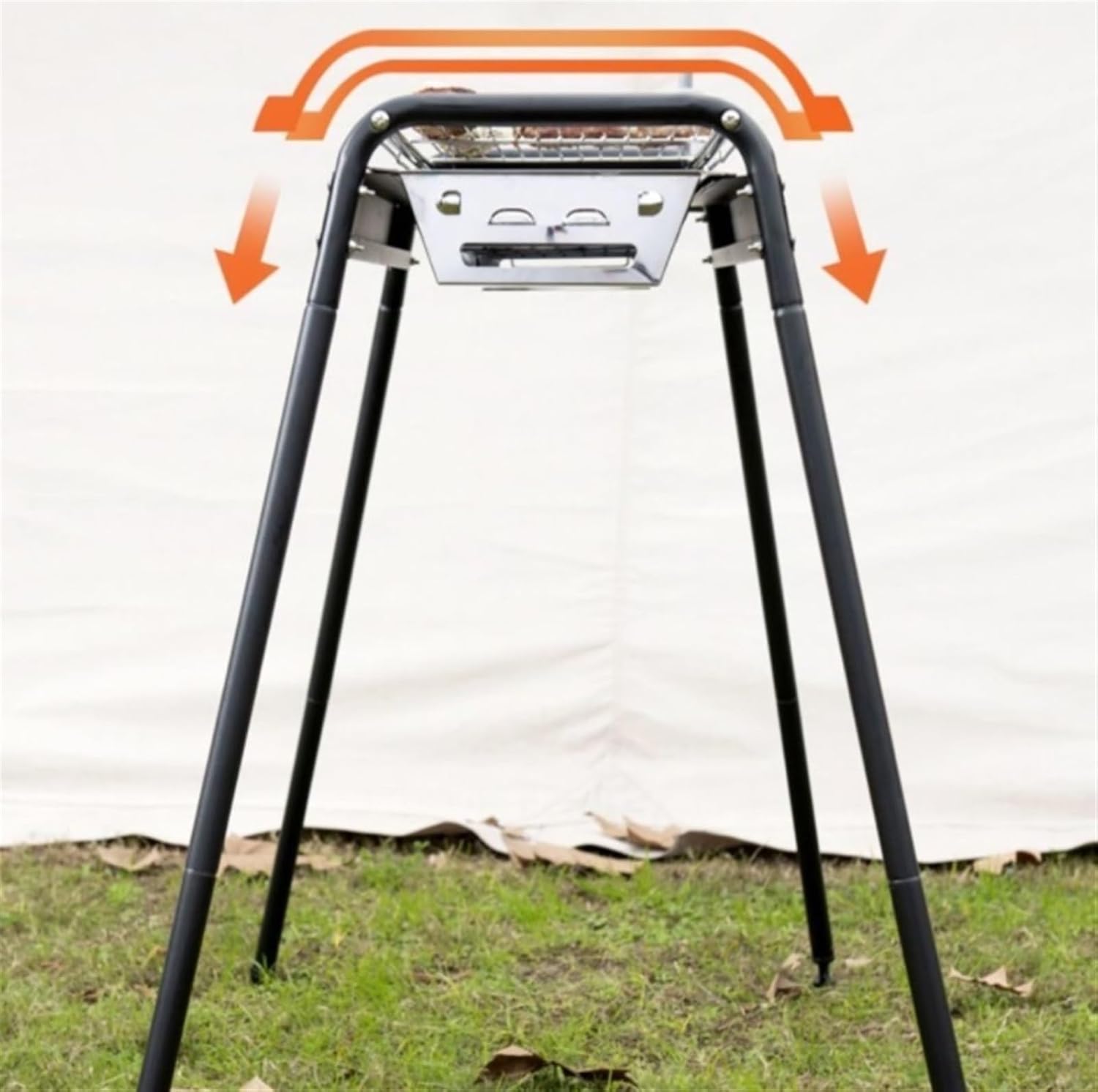 Portable Charcoal Grill Outdoor Barbecue Grill Stainless Steel Folding Charcoal Grill Portable Grill for Camping BBQ Grill for Outdoor