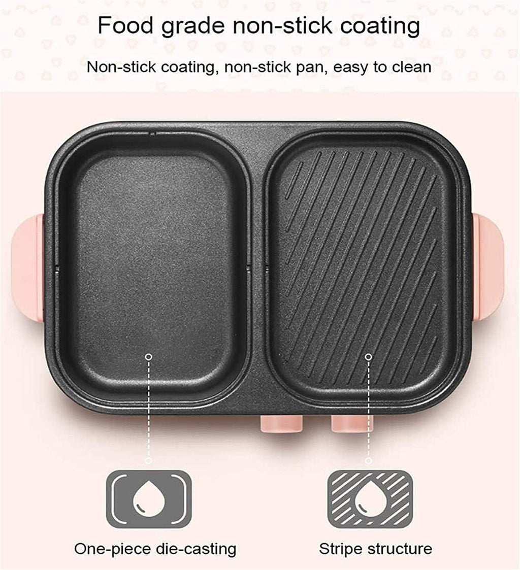 Multifunction Electric Grill Smokeless Barbecue Baking Plates Hot pot Steak Korean BBQ Non-stick Grilled Meat Machine,Household Nonstick Electric Griddle