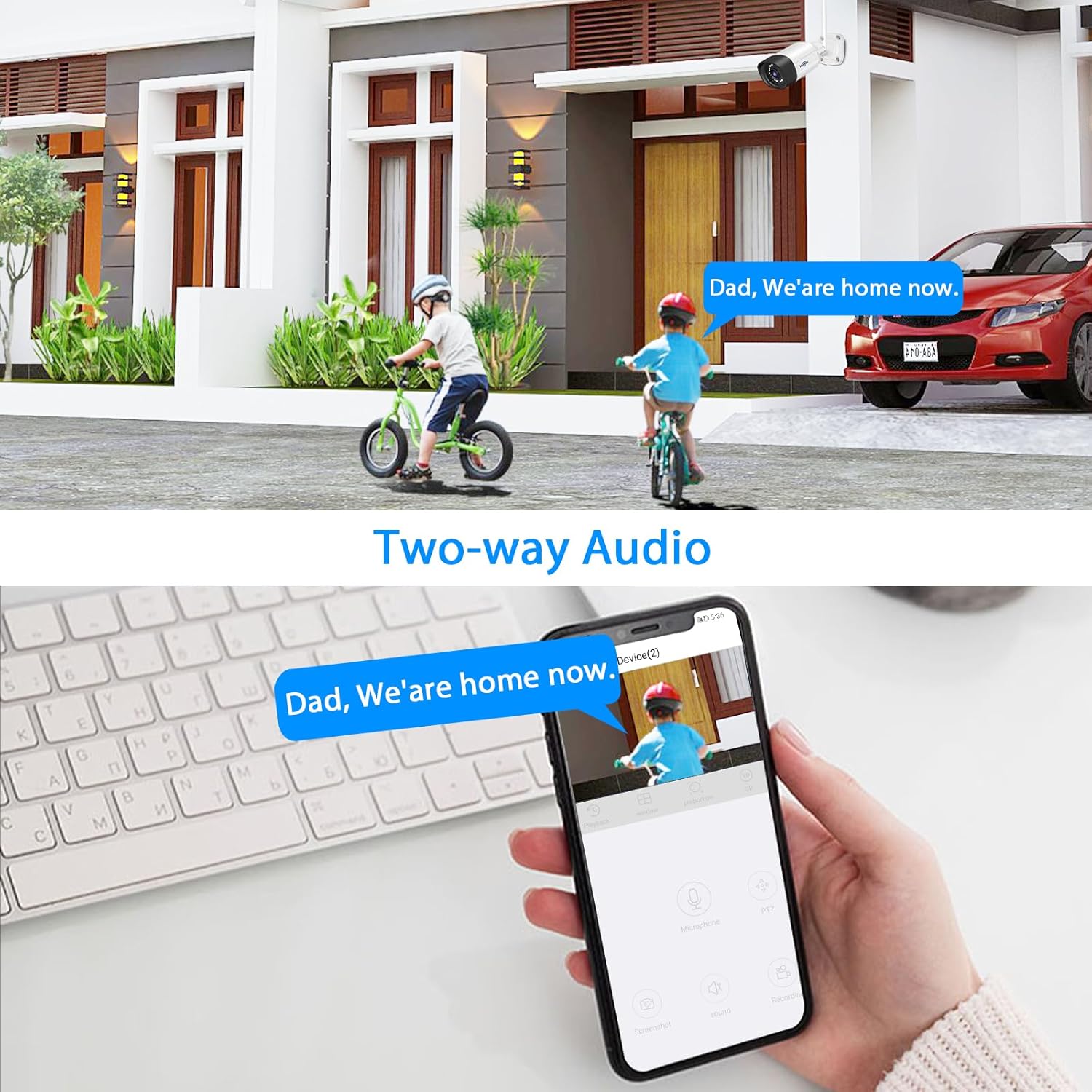 Hiseeu 5MP Wireless Security Camera System with 12' LCD Monitor, 3TB HDD, 10CH 8MP NVR, 2-Way Audio, Color Night Vision, Motion Detection, 24/7 Recording, Expandable Home CCTV Kit, Plug & Play